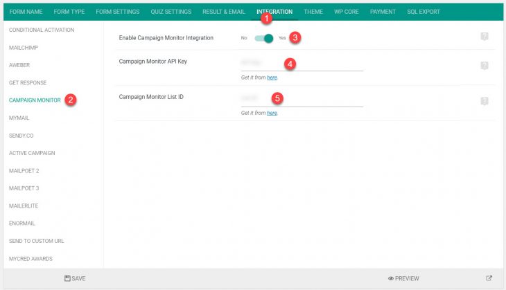 Campaigne Monitor Setup