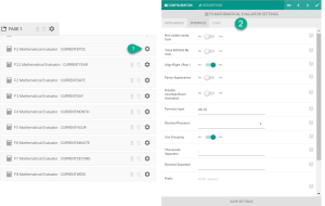 mathematical element settings