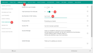 Track submission activate feature