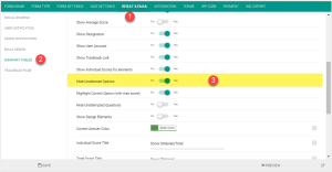 Hiding unselected options setting