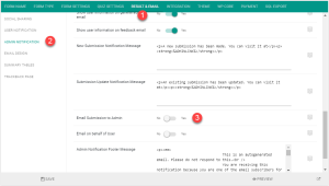 Disable submision in admin notification
