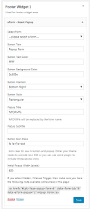 Widget insert popup form