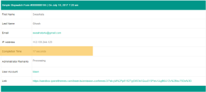 Stopwatch Completion Time
