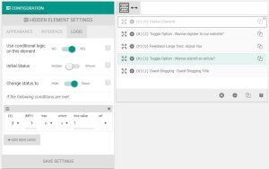 Hidden Element Conditional Logic