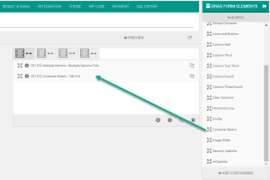 Add container button