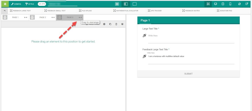 Change Page Position - eForm