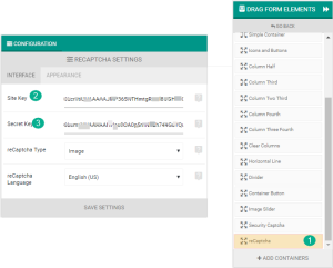 Setup reCaptcha Element