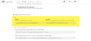 Site Key and Secret Key