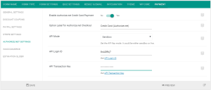 Authorize payment integration