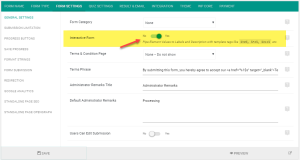 Enable interactive form