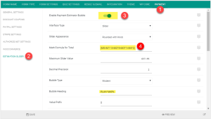Enabling estimator slider