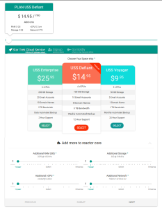 Example estimator slider