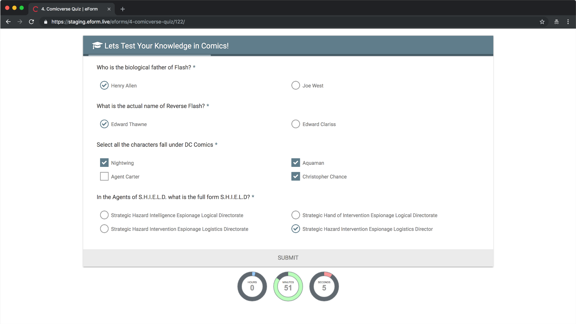Automatic quiz tools.