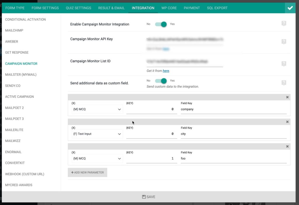 Campaign Monitor integration with eForm - eForm